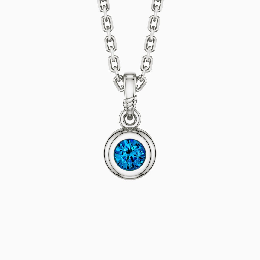 Bubble Knot December Birthstone Charm Pendant