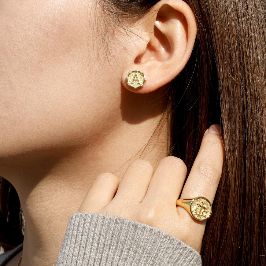 Alpha Omega Stud Earrings