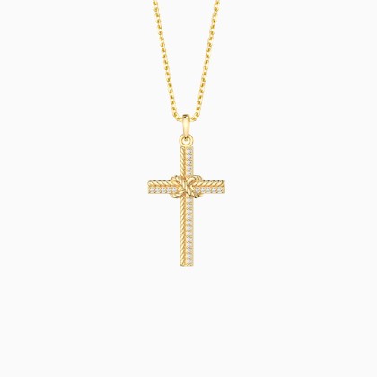Infinity Knot Cross Pendant Necklace