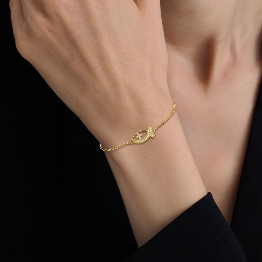 Anchor of Faith Ichthys Bracelet