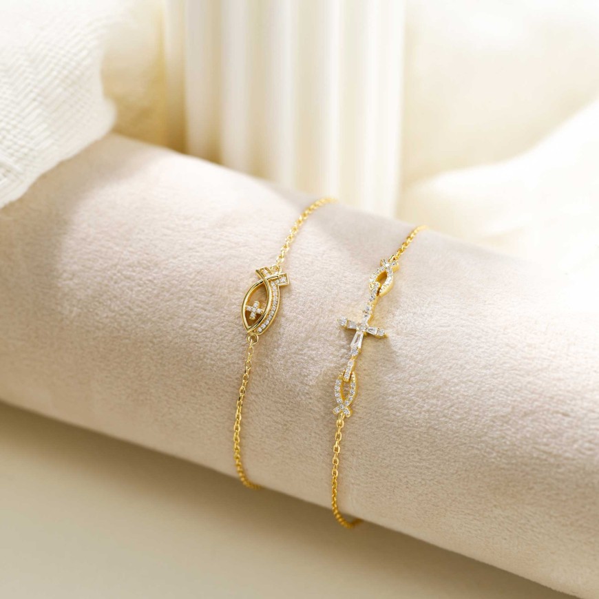 Anchor of Faith Ichthys Bracelet