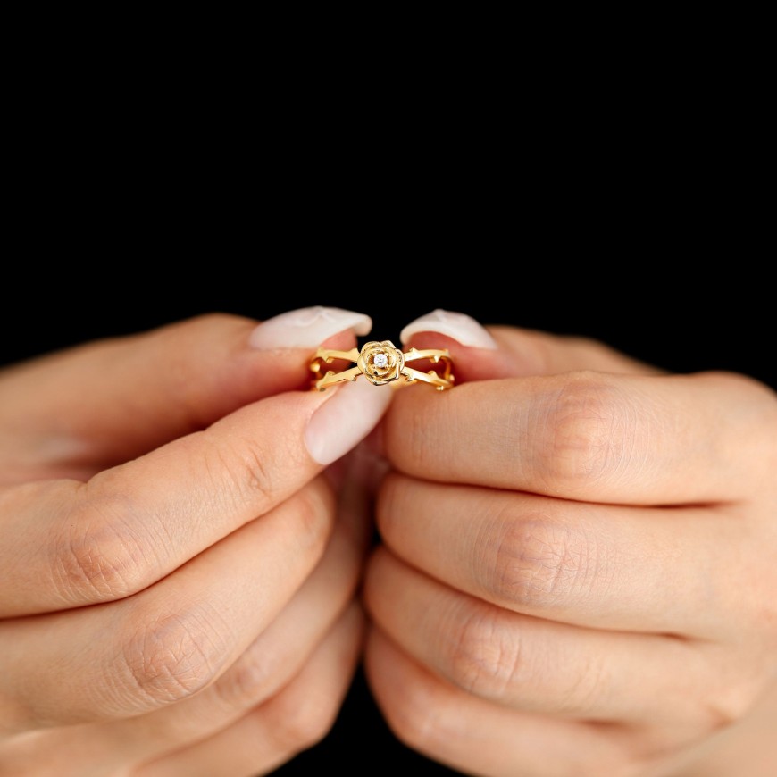 Crown of Thorns Rose Ring