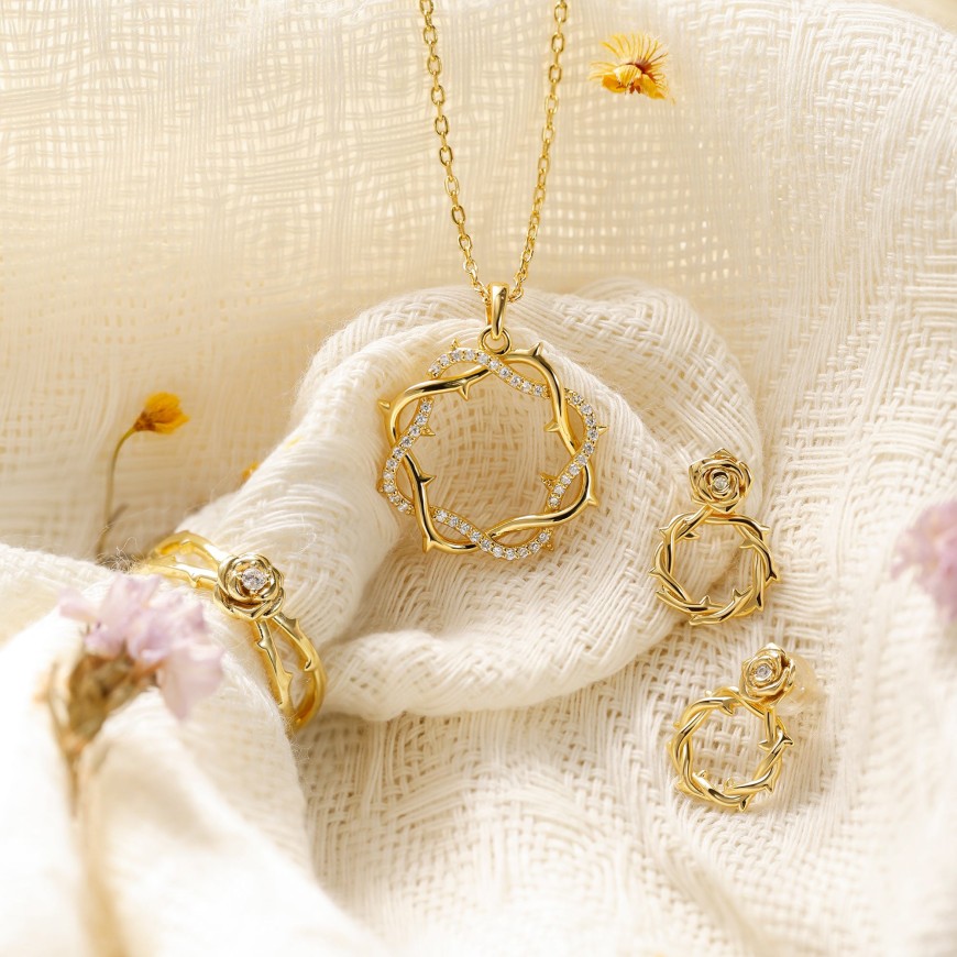 Crown of Thorns Rose Ring