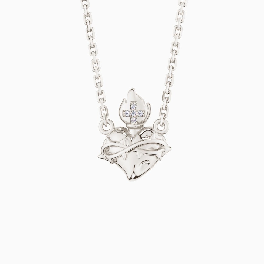 Flaming Heart Necklace