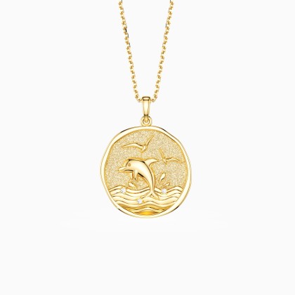 Promised Land Ocean’s Dance Dolphin Pendant Necklace