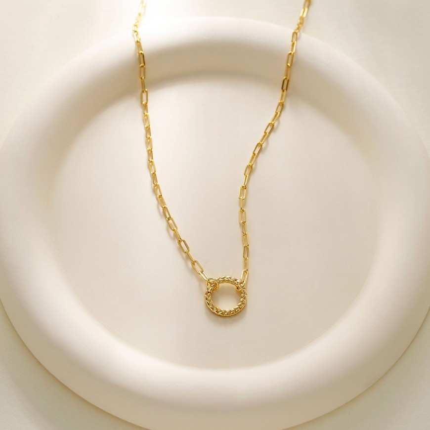 Manna Charm Builder Paperclip Chain Necklace