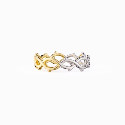 Two-Tone Crown of Thorns Ring