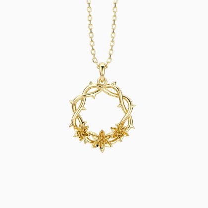 Crown of Thorns Lily Pendant Necklace