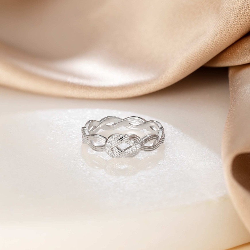 Bonding Knot Infinity Band Ring