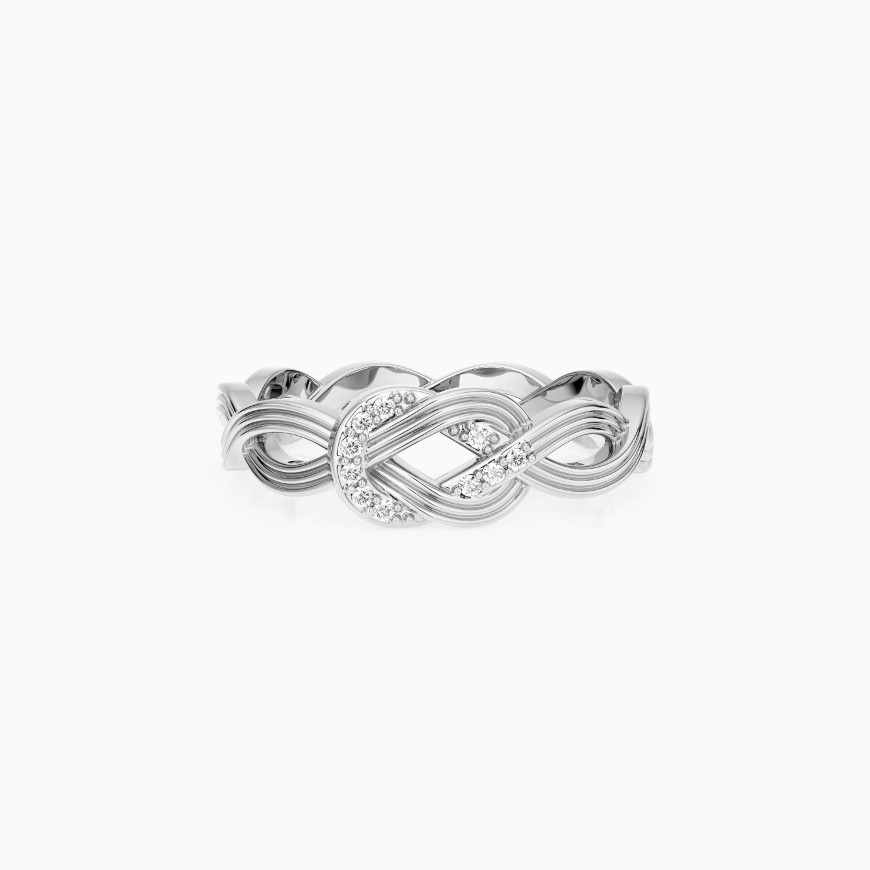 Bonding Knot Infinity Band Ring