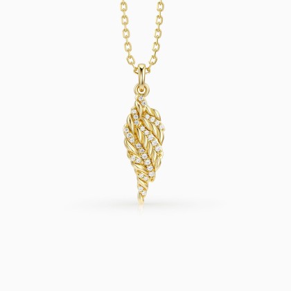 Braided Angel Wing Pendant Necklace