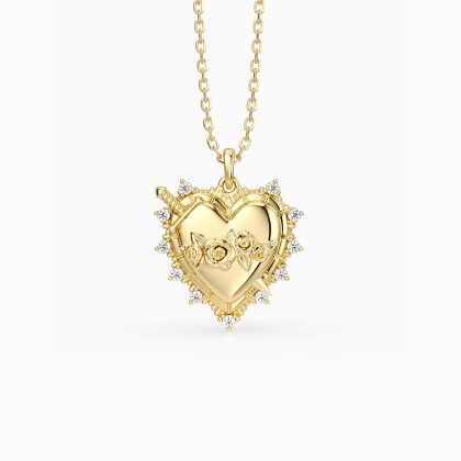 Sacred Heart Rose Necklace