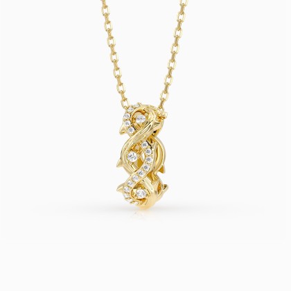 Crown of Thorns Loop Pendant Necklace