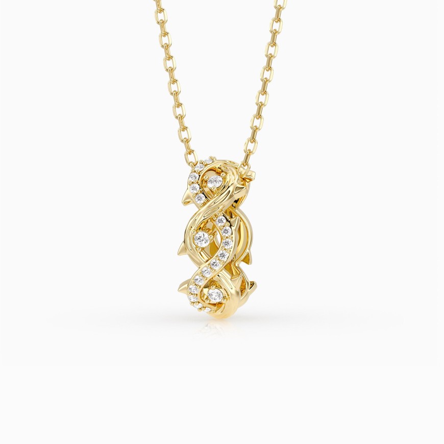 Crown of Thorns Loop Pendant Necklace