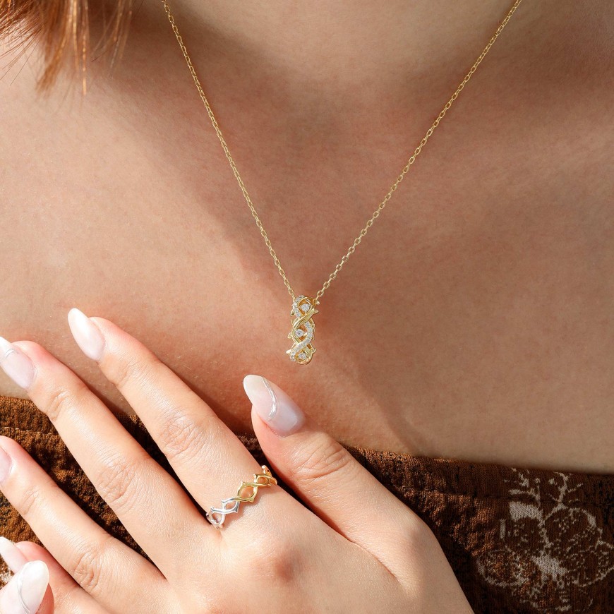 Crown of Thorns Loop Pendant Necklace