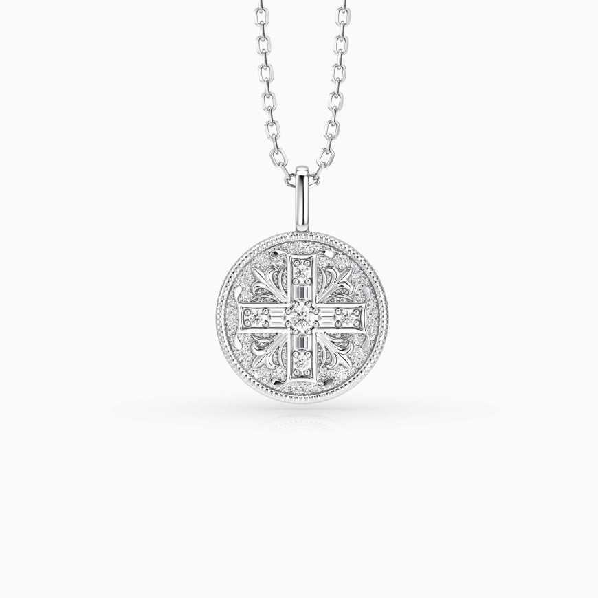 Byzantine Cross Medallion Necklace