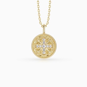 Byzantine Cross Medallion Necklace