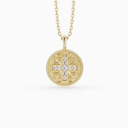 Byzantine Cross Medallion Necklace
