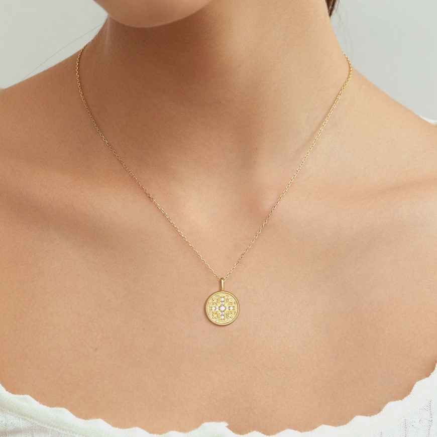 Byzantine Cross Medallion Necklace