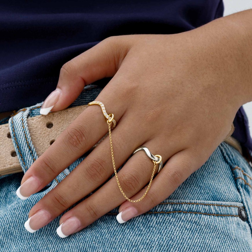 Two-Tone Highs and Lows Chain Rings